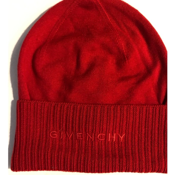 Givenchy Embroidered Logo Wool Beanie \'Red\'